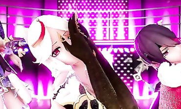 Genshin Impact MMD: Sexy Night Kiss & Outdoor Orgy