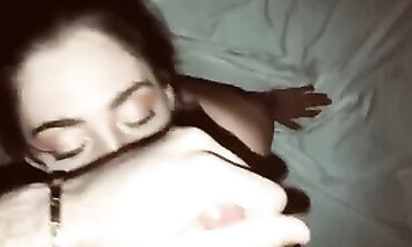 Sexy Brunette Latina Gives Office Blowjob