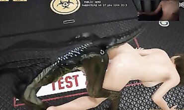 Suzuzhi's Rough Monster Anal Creampie in 3D Anime Game