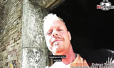 POV Outdoor Pickup: German Cougar With Natural Tits