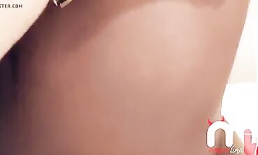 Ebony Babe Gets Creampie In Her Shaved Pussy