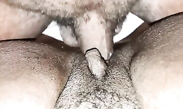Black Amateur Gets Huge Clit Poked and Sprayed With Cum