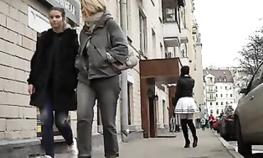 Nice Struts in Stockings on the Street