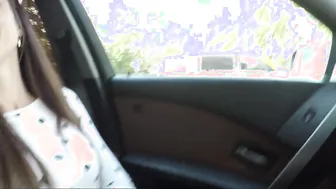 Uber Driver Gropes Brunette MILF to Public Climax