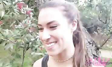 Kimber Lee Fingers Herself During A Public Hike
