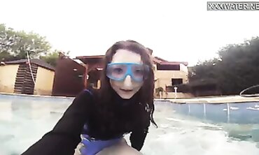 Emi Serene Films Her Underwater Poolside Masturbation