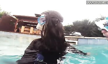 Emi Serene Films Her Underwater Poolside Masturbation