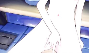 Keqing Masturbates and Squirts in the Bathhouse