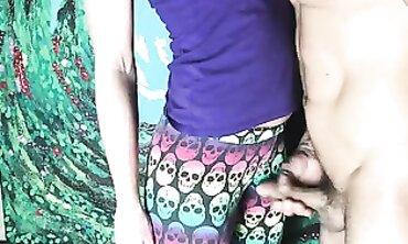 CFNM Jizz Shotgun in Yoga Leggings