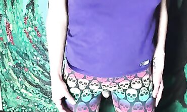 CFNM Jizz Shotgun in Yoga Leggings