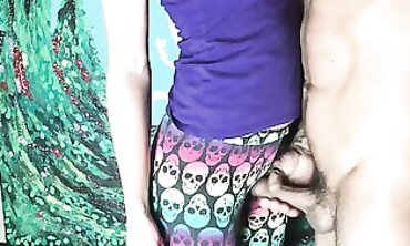 CFNM Jizz Shotgun in Yoga Leggings
