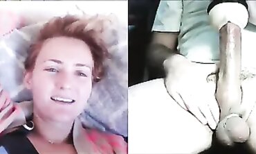 Tattooed Girl Strips and Plays on Webcam