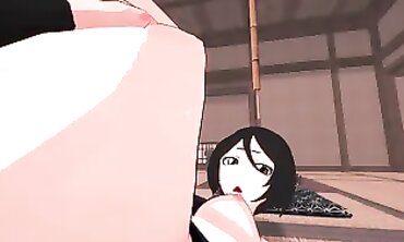 Rukia and Soifon's Molten Lesbian POV Hentai