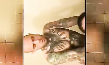 Tattooed Dark-Haired Babe Alexa Foxy6 in Rough Snapchat Threesome