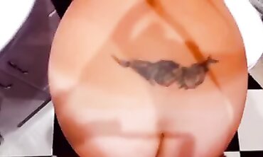 POV: Stepmom Takes a Cumshot in the Toilet