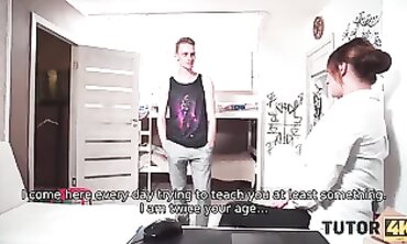 barely legal Tutor Gets Bonk From Old Mentor - Teacher's Pet Learns Hard Lessons