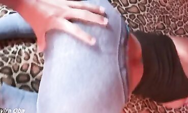 POV: Ayira Oba Gets Her Tight Ass Stretched and Filled with Cum