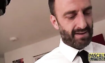 Petite Teen Submissive to Older Dom's Deepthroat and Handjob