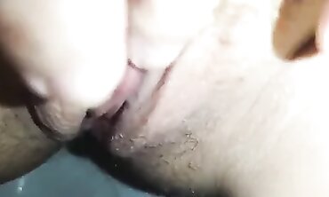 Bombshell Latina Close-Up Pussy Fingering