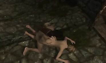 Skyrim Adult Mod Gameplay: Rough Anal & DP Action
