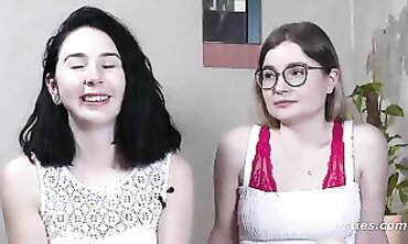 Mal's Hairy Lesbian Debut: Glasses & Doggystyle