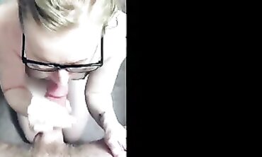 Ash-Blonde Slut in Glasses Takes a Big Cock POV