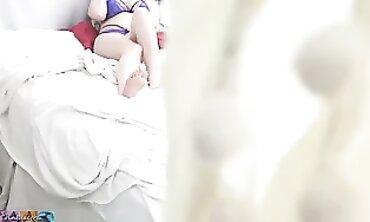 POV: Erin Electra's Busty MILF Stepmom Takes a Creampie Cumshot During a Phone Call