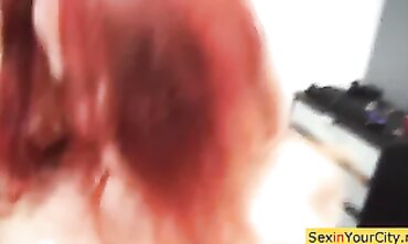 Redhead MILF Dasa Auditions with Huge Tits