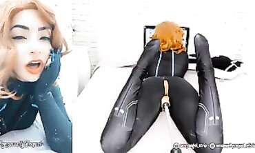 Ebony Widow On Gets Vibrator Assisted Pussy Fuck