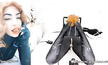 Ebony Widow On Gets Vibrator Assisted Pussy Fuck