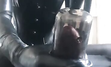 Intense Vibrator Action in Latex Bondage