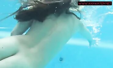 Mia Ferrari Underwater in Blue Bikini