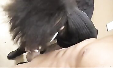 Ebony Slender Slut Blows And Fucks Her Boyfriend