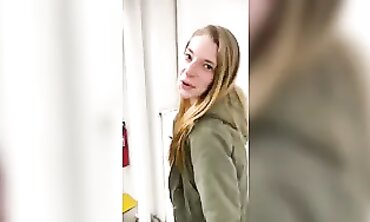 Jaycee Starr and Connor Kennedy Fuck on the Casino Staircase