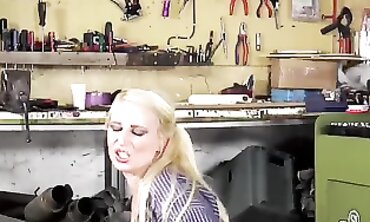 Gina Blonde Gets Ridden Hard in the Courtyard