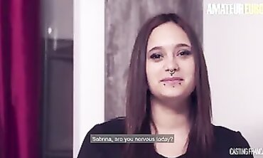 Casting Francais: Sabrina C Receives a Hard Cock