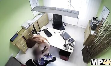 VIP4K: Redhead Vet Sucks Cock in Office Casting