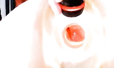 Wand Junkie Displays Her Anal Talent During the Holidays