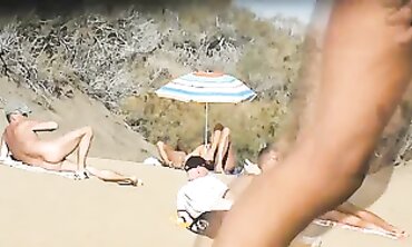 Voyeur Captures Mature MILF Getting Fingered at the Beach