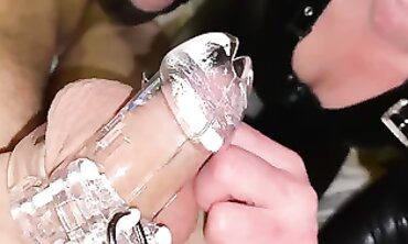 POV: AquaPola's Rough Chastity Blowjob