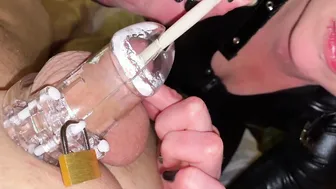 POV: AquaPola's Rough Chastity Blowjob