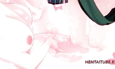 Tsuyu and Momo Rub Themselves in Boku no Hero Cosplay Hentai