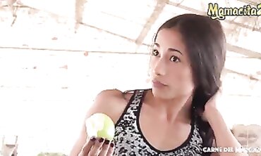 Slim Latina Juanita Gomez Hops On For Hardcore Hotel Sex