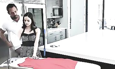 Hot MILF and Husband Screw Their Petite Maid in a Wild Threesome