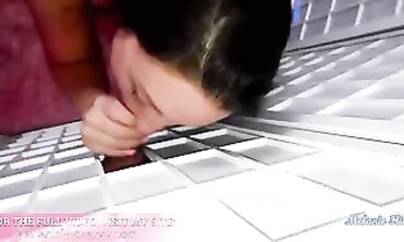 MILF Melanie Hicks Roleplays a Blind Date Gloryhole Blowjob