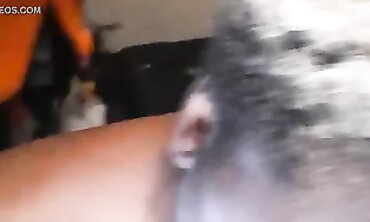 Ebony Amateur POV Blowjob While Talking To Her Friend