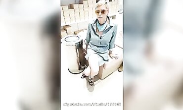 Mature MILF Masturbates to New Shoes in Public Shop