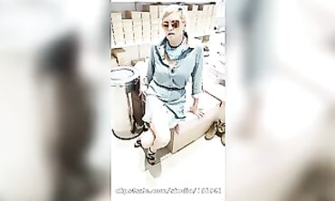 Mature MILF Masturbates to New Shoes in Public Shop