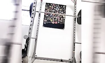 Fit MILF Squats and Masturbates in the Gym