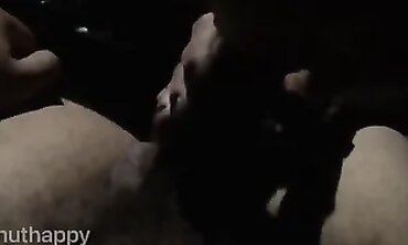 POV Interracial Blowjob in the Car
